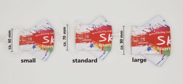 verschiedene Größen Mund-Nasen-Maske